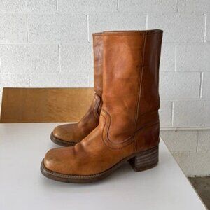 Vintage 1960s 70s Campus Frye Style Boots Women's 10.5, Men’s 9